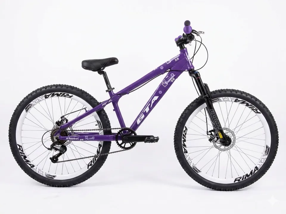 Bicicleta MTB adulto GTS roxa freio disco suspensão